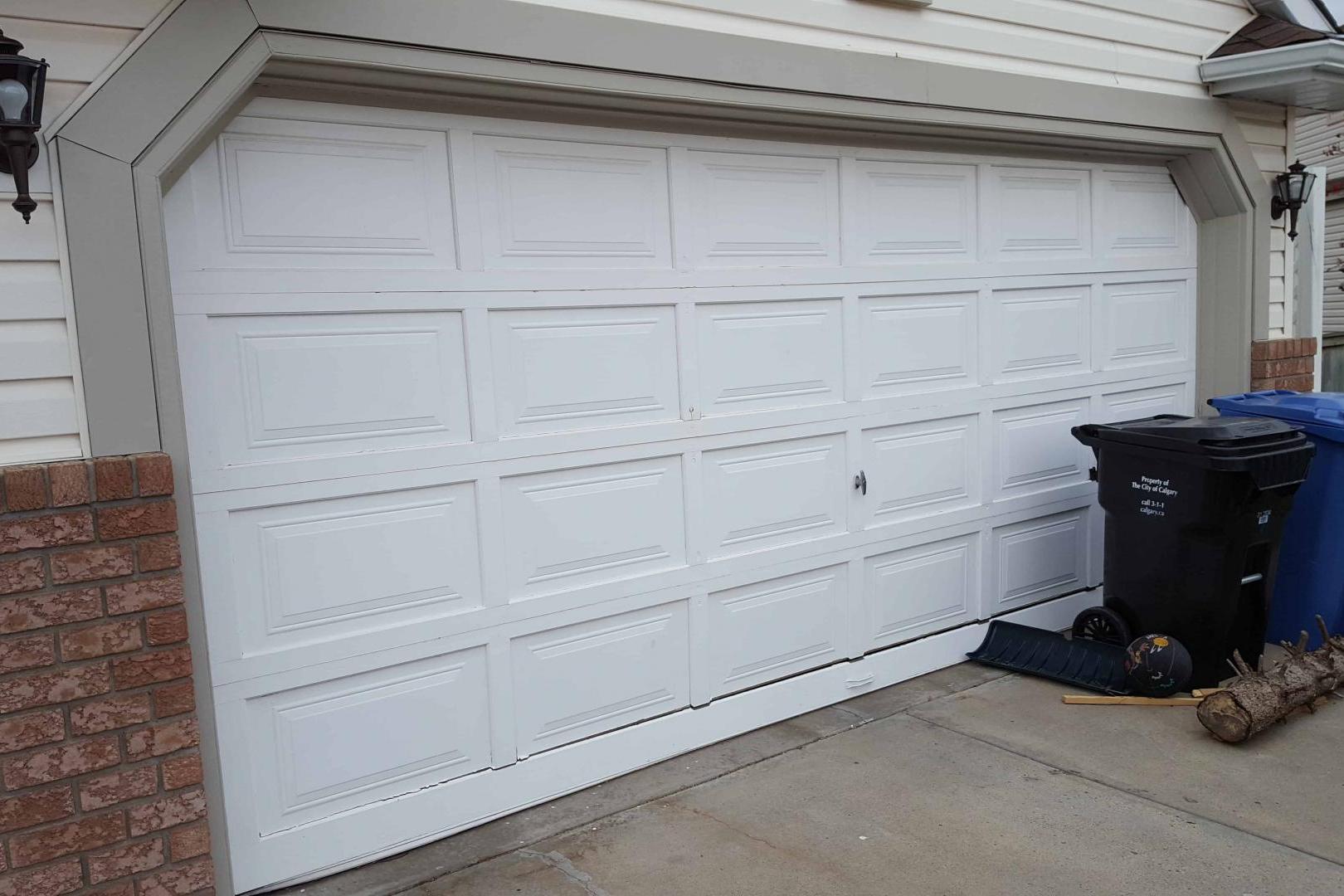 Old White Garage Door