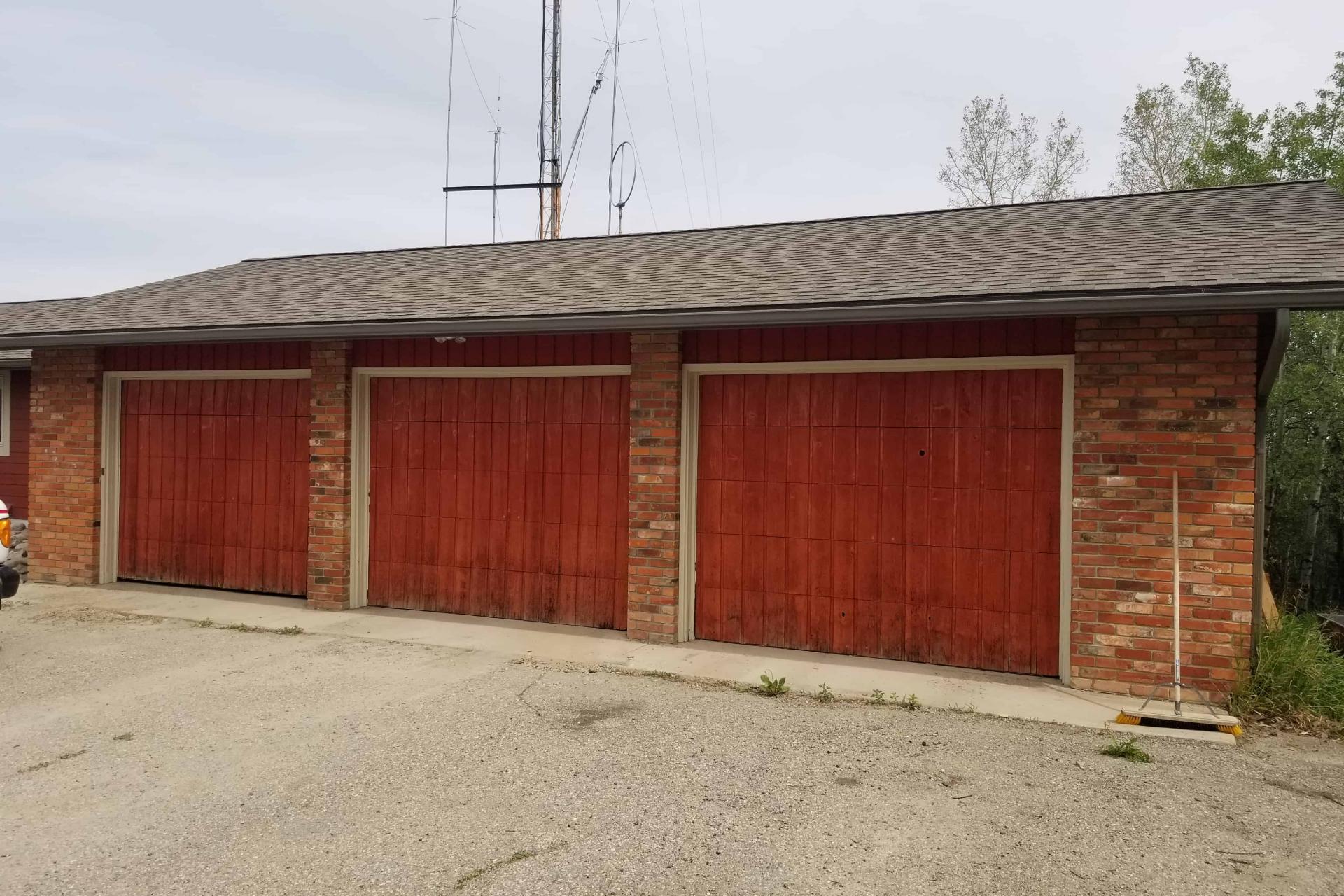 Old Triple Garage Doors